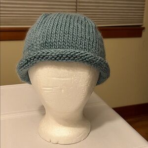 Cozy Blue Knit Beanie Hat